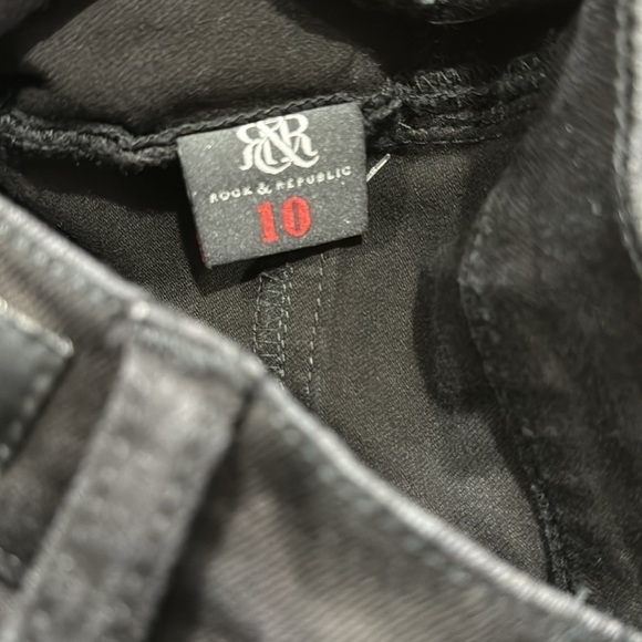Rock & Republic Black Skinny Jeans Size 10 - Picture 3 of 5